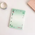 Recharge de mini album photo avec dégradé vert et motifs mignons avec design à 6 trous - Papier de Recharge-Dégradé Cartoon(D)