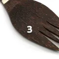 Handgefertigte weiße Perlmuttperle in Form der Nummer 3 für DIY-Schmuckherstellung - Zahl 3 / 10mm / Weiß
