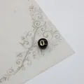 DIY black resin round bead with golden number zero for personalized jewelry making - Black 0
