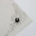 Perle ronde en résine noire à finition brillante avec numéro 4 doré pour bijoux DIY - Noir 4