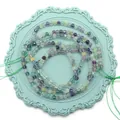 Perles rondes en fluorite naturelle facettée violette et verte pour bijoux DIY - 2.0mm / Fluorite