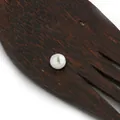 Perle ronde en nacre blanche avec chiffre 1 doré pour la création de bijoux DIY - Blanc 1