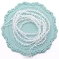 Perles en cristal transparent facetté sur plateau bleu pour création de bijoux DIY - 2.0mm / Cristal blanc