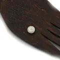 Perle ronde en nacre naturelle avec chiffre 3 doré pour la création de bijoux DIY - Blanc 3