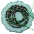 Perle tonde sfaccettate in rubino zoisite per la creazione di collane fai da te - Rubino Zoisite