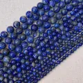 Polished natural Lapis Lazuli round beads in various sizes for DIY jewelry making - Lapis Lazuli 4mm