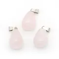 Pendentifs en quartz rose en forme de goutte avec fermoirs pour bijoux DIY - Quartz rose