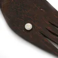 Perle unique en nacre blanche avec chiffre six doré pour création de collier DIY - Blanc Style Racing D
