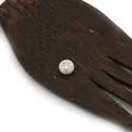 Perle en nacre naturelle avec chiffre sept doré pour création de bijoux DIY - Blanc 7