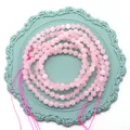 Perle sfaccettate in quarzo rosa pallido per accessori di creazione gioielli fai da te - Quarzo rosa