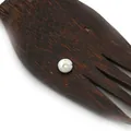 Perle en nacre blanche avec chiffre 8 doré pour création de colliers et bijoux DIY - Blanc 8