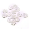 Iridescent flower-shaped pearl shell beads with center hole for DIY jewelry making - Bowl Flower Style (010)