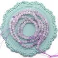 Cuentas redondas de amatista púrpura facetada para diseño de collares y joyería DIY - Amatista Clara