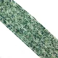 Perle in pietra naturale verde traslucida lucida per creazione gioielli fai da te - Agata Muschiata
