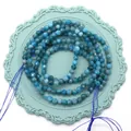 Cuentas facetadas de apatita azul para la creación de joyas DIY y collares únicos - Apatito