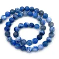 Gepolijste blauwe sodaliet kralen in diverse tinten voor DIY sieraden maken en hobby - Blauwwit Gevlekt (Nr. 5)