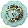 Cuentas redondas facetadas de piedra natural en colores mixtos para joyería DIY - Uva Amarilla