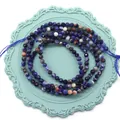 Perle rotonde in lapislazzuli blu naturale sfaccettato per creazione di gioielli - Sodalite blu