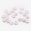Engraved tulip shell flower beads with pearl luster for DIY jewelry making - Five-petal Flower Style (017)