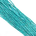 Fili di perle rotonde in turchese naturale con texture marroni per gioielli fai-da-te - Turchese Blu