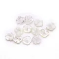 Natural white shell flower beads with pearl luster for DIY jewelry making - Standard Small / Five-petal Flower Style (018)