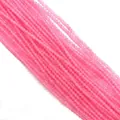Fili di perle in pietra rosa lucida per creazione gioielli fai-da-te e accessori collane - Rosso Anguria