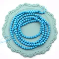 Perline in pietra naturale turchese blu sfaccettata per la creazione di gioielli DIY - Turchese blu