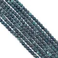Blue-green dragon vein agate round loose beads for DIY jewelry making and bracelet crafts - Small / Blue Green (No. 1)