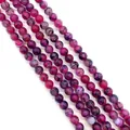 Perle tonde in agata indiana rosa e viola con crepe per creazione gioielli DIY - 6mm / Agata venata di drago