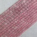 Natural round rose quartz crystal beads with translucent texture for DIY jewelry making - Rose Quartz 6mm