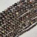 Polished natural Picasso stone round loose beads for DIY jewelry and bracelets - Flower Agate (Mini)
