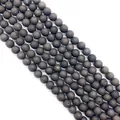 Matte dark grey agate beads with natural druzy crystals for DIY jewelry making - Dark Brown (No.8)