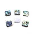 Quadratische Inlays aus natürlicher Abalone-Muschel mit irisierender Textur für DIY-Schmuck - 006 Quadratisch 10mm
