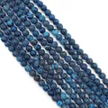Deep blue dragon vein agate round beads with white crackle pattern for DIY jewelry - Small / Dark Blue (No.4)