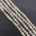 Matte natural agate beads in mixed earth tones for DIY jewelry making 8mm - Light Earth Tones (No.10)