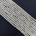 Lustrous white freshwater cultured pearls strands for DIY jewelry making crafts - A Grade / Size 5-6
