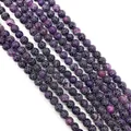 Paarse drakenader agaat ronde kralen voor DIY sieraden armbanden maken 6mm 8mm 10mm - Paars (Nr. 6)
