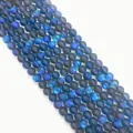 Matte dark grey synthetic moonstone round beads with blue glow for DIY jewelry - Dark Gray/Black (No. 10)