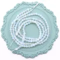 Perline di opale bianco sfaccettato traslucido con riflessi blu per gioielli DIY - Opale