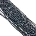 Perle di labradorite naturale lucidata con riflessi blu per gioielli fai da te - Larvikite