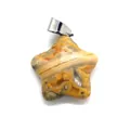 Five-pointed star bumblebee stone pendant with natural yellow and orange patterns - Bumblebee Jasper (No. 17)