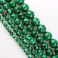 Perline di malachite verde lucida in varie dimensioni per gioielli fai-da-te e collane - Malachite