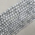 Perles rondes en howlite blanche naturelle avec veines pour bijoux DIY en plusieurs tailles - Howlite (Mini)