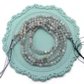 Tira de cuentas de piedra de luna facetadas con destellos azules para joyas DIY - Piedra de Flash (Labradorita)