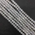 Perle tonde in agata bianco latte traslucido con finitura lucida liscia per gioielli DIY - 6mm / Agata
