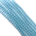 Perline tonde in pietra naturale azzurra per bracciali e collane gioielli DIY - Piccolo / N. 3 (Azzurro)