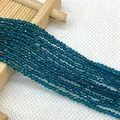 Filo di perle di cristallo blu scuro sfaccettate 2-3mm per la creazione di gioielli - 3mm / Verde petrolio