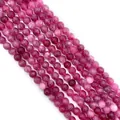 Perles rondes en agate rouge de 8mm pour la création de bijoux et bracelets DIY - Rouge Rose (Style 8)