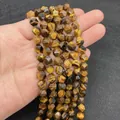 Facettierte Tigerauge-Edelsteinperlen mit goldenen Streifen für DIY-Schmuckherstellung - 6mm / Tigerauge