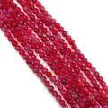 Perle di agata rossa venata di drago lucido con trama naturale per gioielli fai-da-te - 6mm / N. 2 (Rosso Profondo)